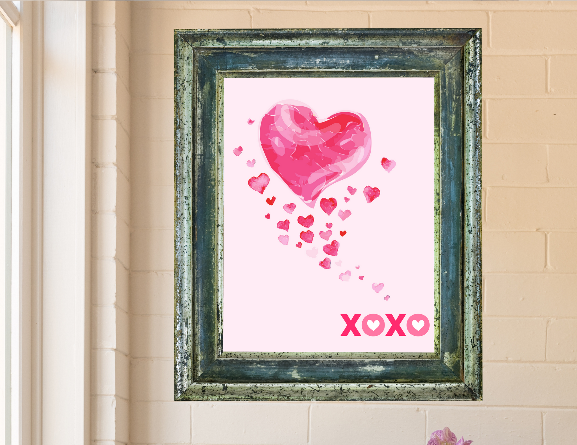 Modern XOXO Valentine's Day Wall Art - Digital Download - 2 Paper Sisters