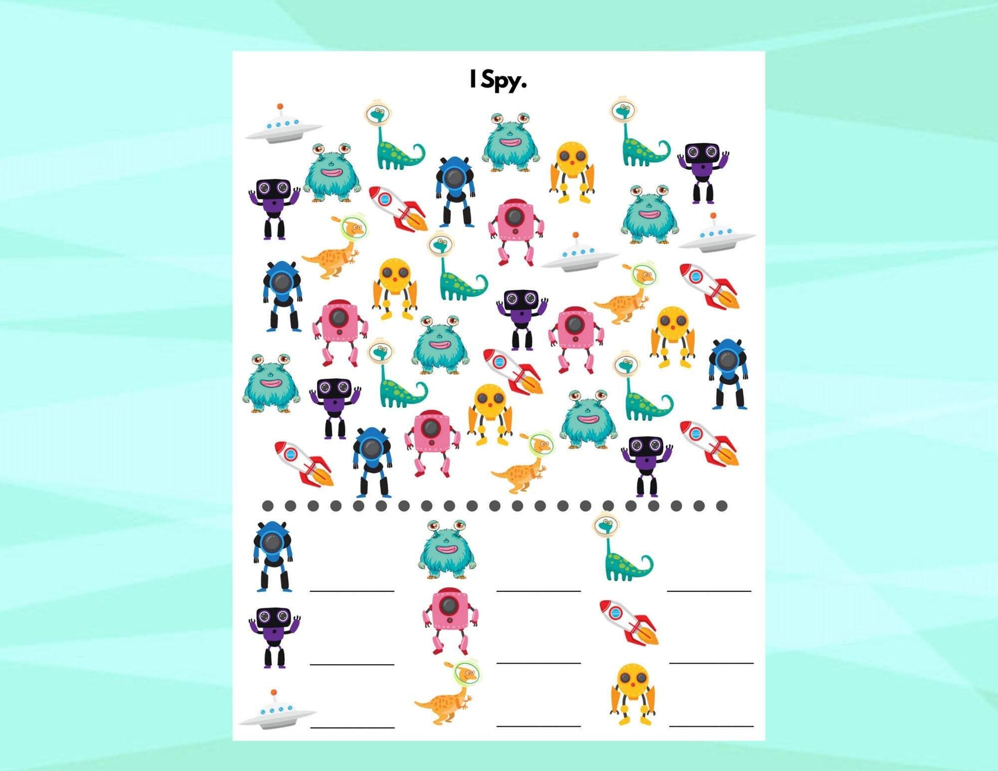 I Spy and Spot the Difference Games- Digital Download - 2 Paper Sisters