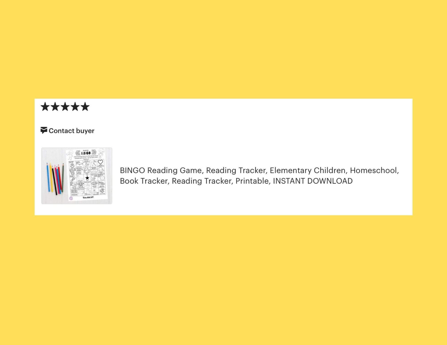 Elementary Bingo Reading Game- Digital Download - 2 Paper Sisters
