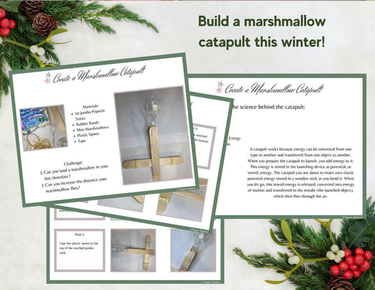 DIY Mini Marshmallow Catapult - Digital Download - 2 Paper Sisters