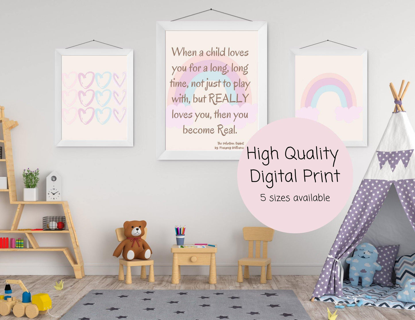 Modern Kid's Room/Playroom Art - Digital Download - 2 Paper Sisters